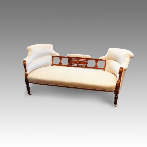 Victorian Inlaid Rosewood Double Ended Sofa