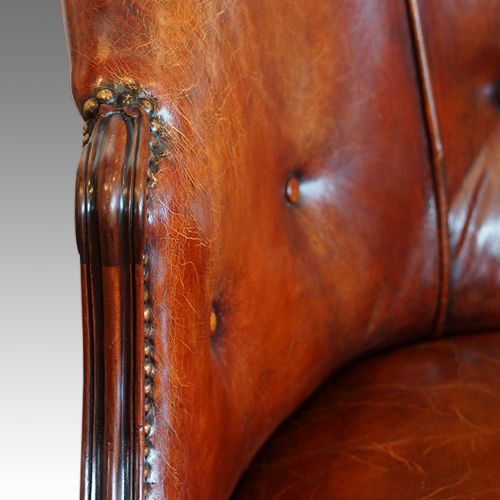 fig 1. Edwardian tub shaped library chair