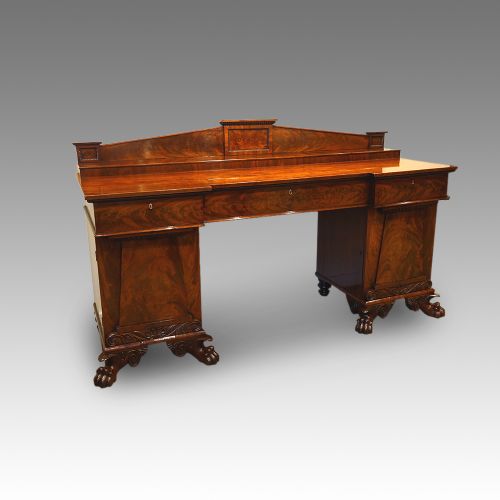 William IV Mahogany Pedestal Sideboard