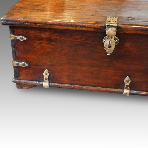 fig 1. Antique Colonial hardwood merchants chest