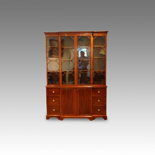 Maple & Co. Mahogany Breakfront Bookcase