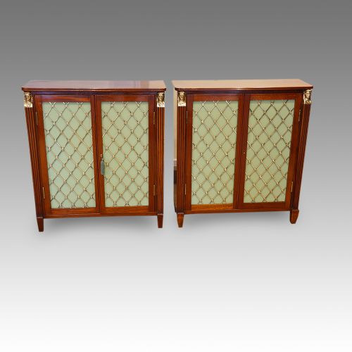 Pair of Regency Style Mahogany Cabinets