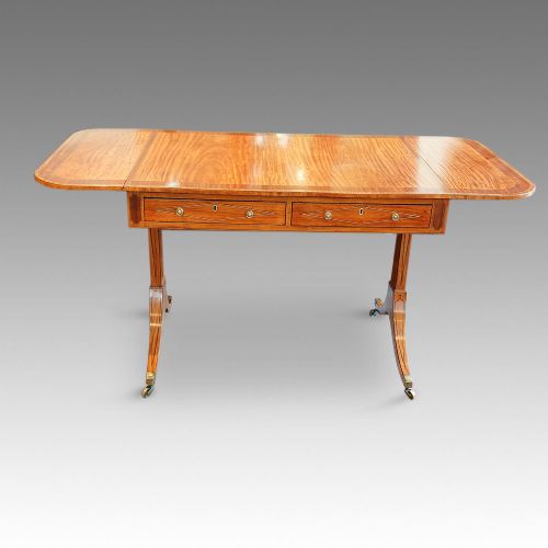 Regency Satinwood Sofa Table
