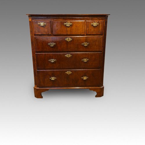 Queen Anne Walnut Chest, with Canted Corners