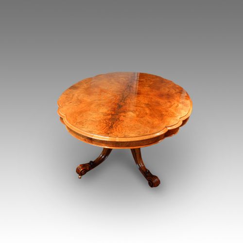 fig 1. Victorian walnut shaped loo table