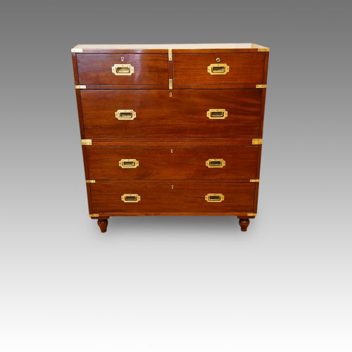 Victorian Mahogany Military Chest