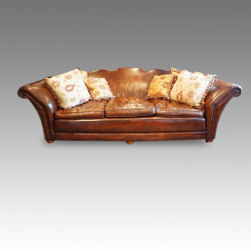 Edwardian Country House Leather Sofa