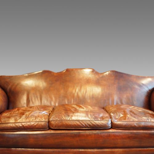 fig 1. Edwardian country house leather sofa