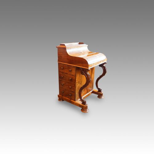 fig 2. Victorian walnut 'pop up' piano top Davenport desk