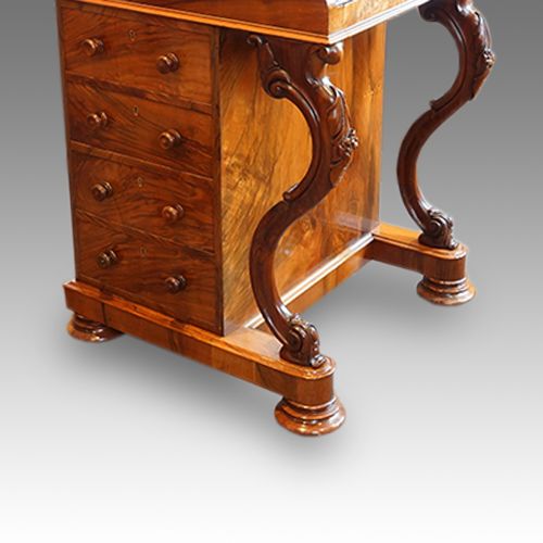 fig 3. Victorian walnut 'pop up' piano top Davenport desk