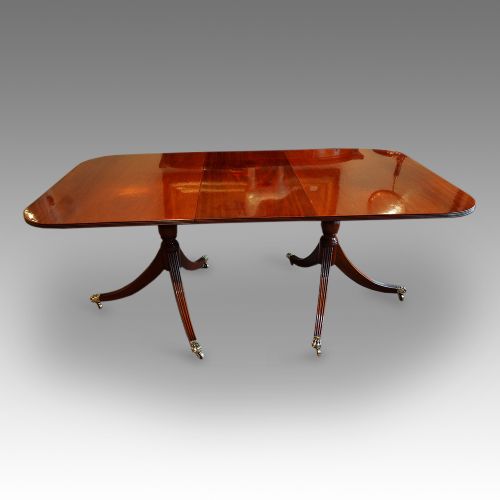 Regency Style Twin Pillar Dining Table