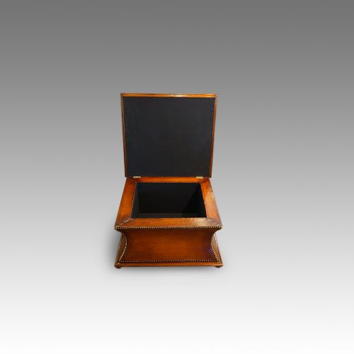 fig 1. Victorian leather and mahogany ottoman