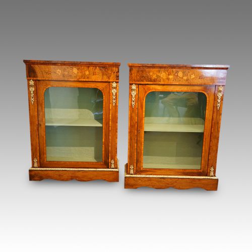 fig 4. Pair of Victorian walnut pier cabinets