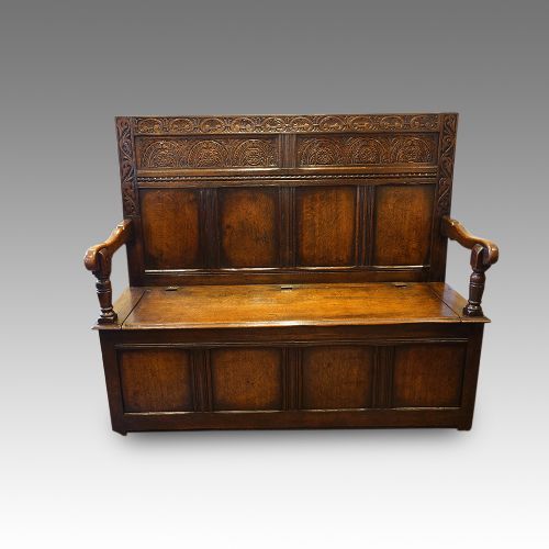 Edwardian Oak Settle