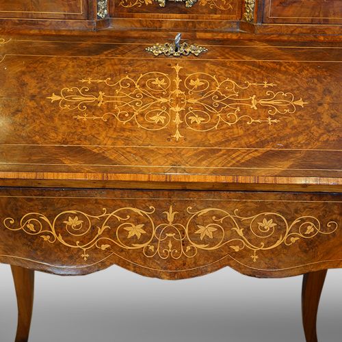 fig 1. Victorian walnut bureau de dame