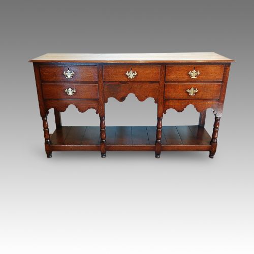 Antique Oak Boarded Pot-board Dresser