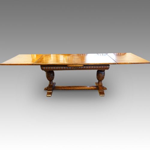 Harrods Oak Refectory Draw-leaf Dining Table