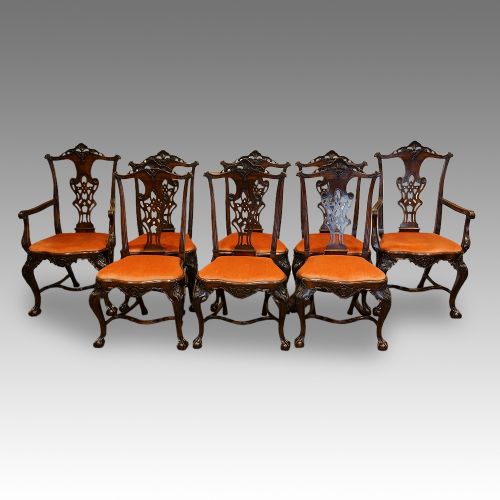 Set of 8 Antique Dining Chairs