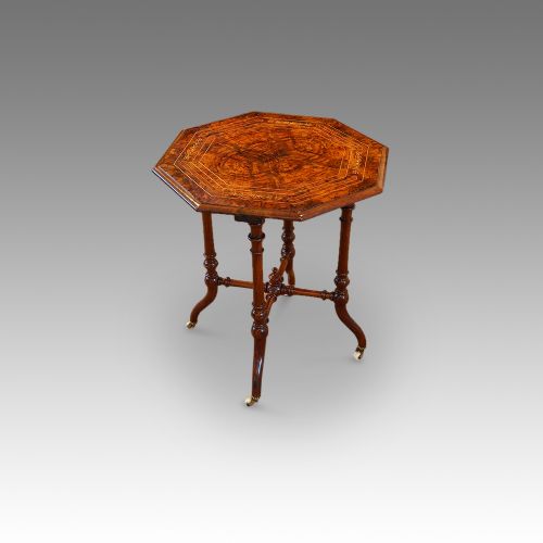 Victorian Inlaid Walnut Wine Table