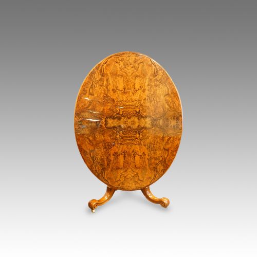 fig 1. Victorian burr walnut oval dining table