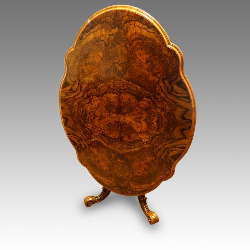 fig 1. Victorian shaped walnut dining table