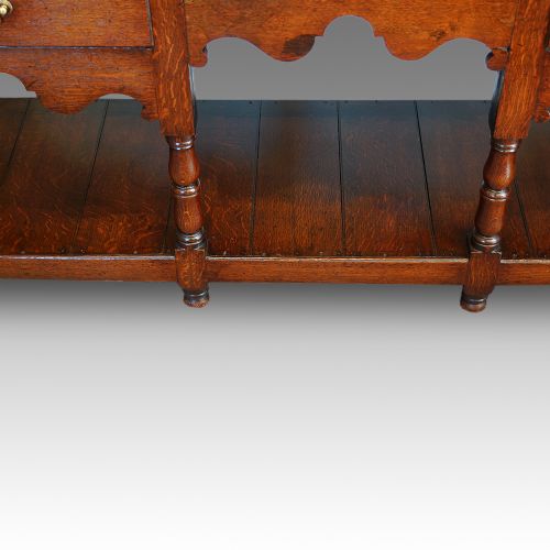 fig 1. Antique oak boarded pot-board dresser