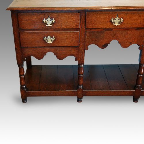 fig 2. Antique oak boarded pot-board dresser