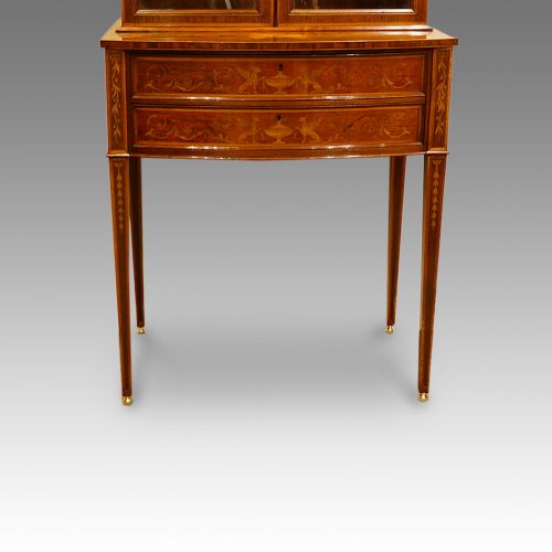 fig 1. Edwardian inlaid bookcase display cabinet