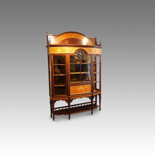 fig 1. Art Nouveau inlaid display cabinet