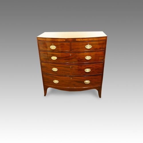 Georgian Mahogany Bow-front Chest