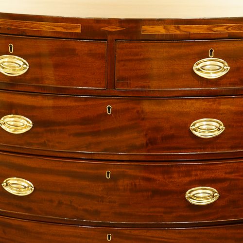 fig 2. Georgian mahogany bow-front chest