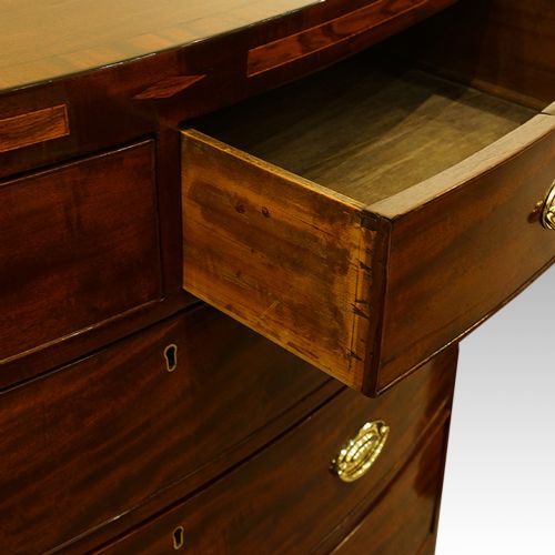 fig 3. Georgian mahogany bow-front chest