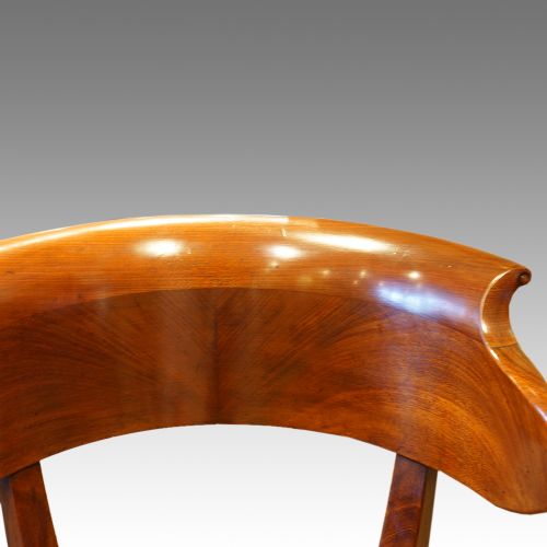 fig 2. Empire revival mahogany tub shaped desk chair