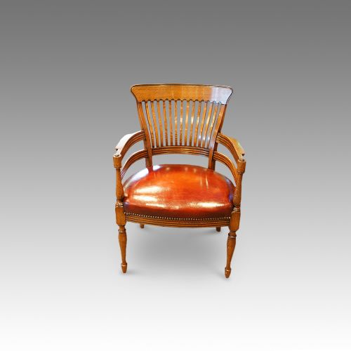 Edwardian Oak Desk Chair