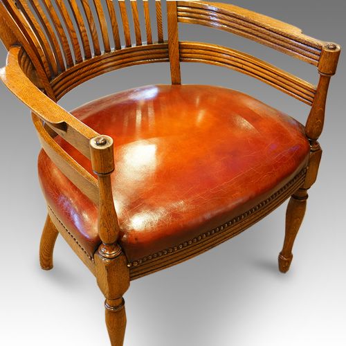 fig 3. Edwardian oak desk chair