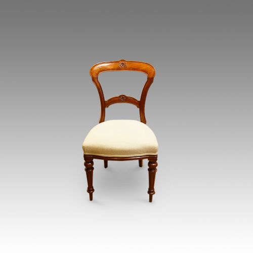 fig 1. Set of 8 Victorian walnut dining chairs