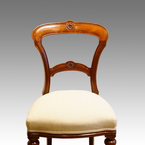 fig 2. Set of 8 Victorian walnut dining chairs