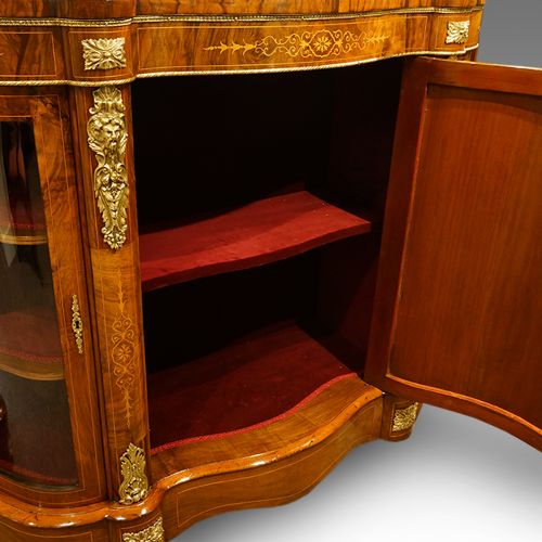 fig 2. Victorian walnut inlaid serpentine credenza