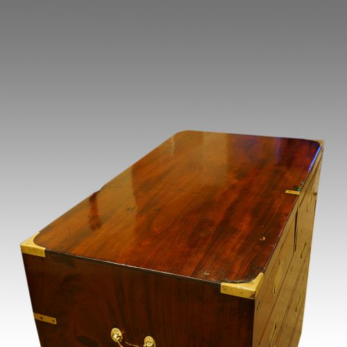 fig 1. Antique Georgian mahogany military chest