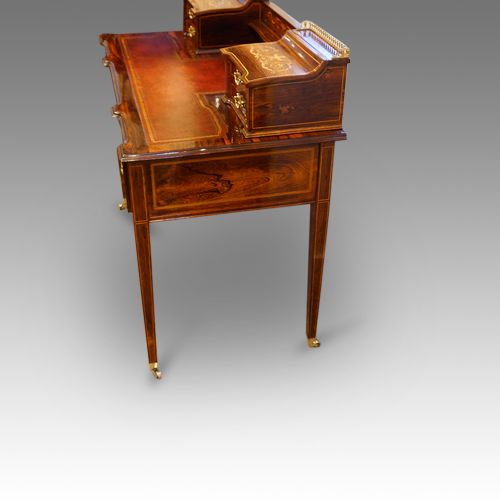 fig 2. Edwardian inlaid rosewood desk by James Shoolbred & co