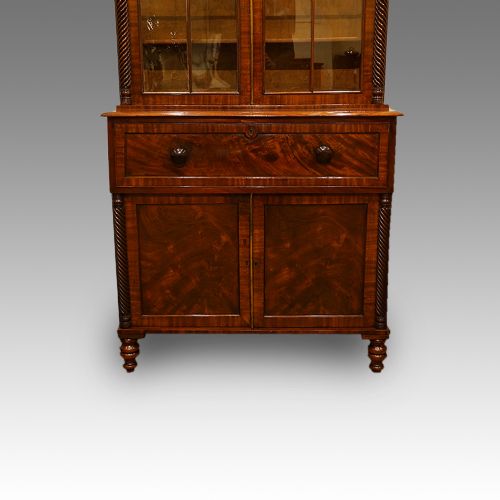 fig 2. William IV mahogany secretaire bookcase