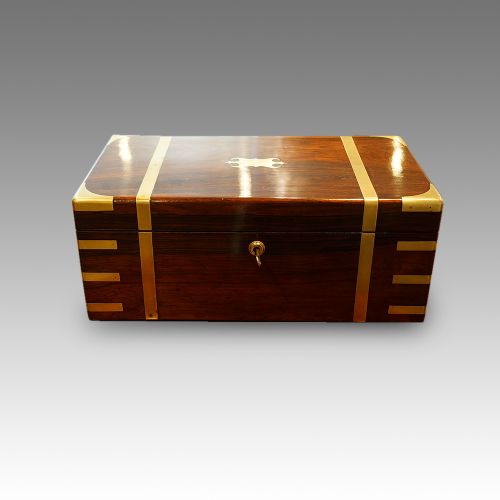 Victorian Brass Bound Rosewood Lap-desk