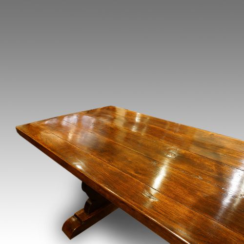 fig 1. Large oak refectory dining table
