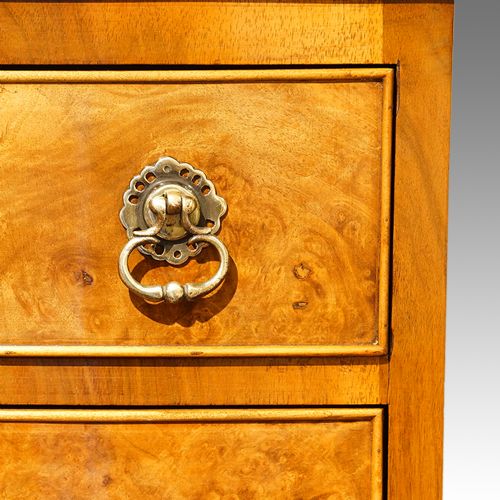 fig 1. Walnut 1920’s bow fronted tallboy chest