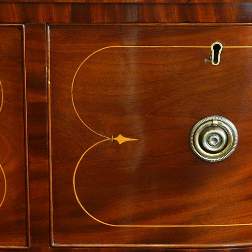 fig 1. Antique Regency inlaid mahogany chest of drawers
