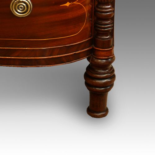 fig 3. Antique Regency inlaid mahogany chest of drawers