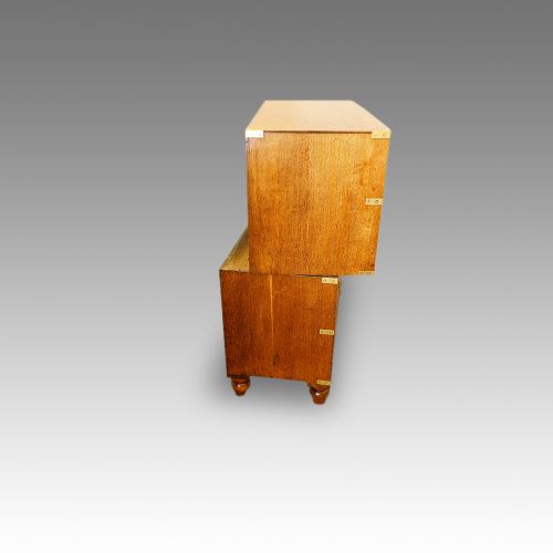 fig 1. Victorian oak brass bound military chest