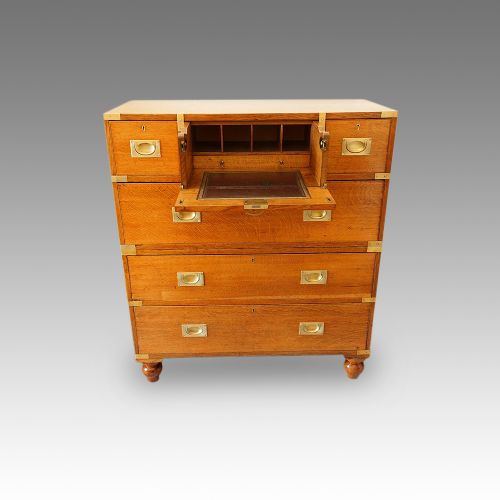 fig 2. Victorian oak brass bound military chest
