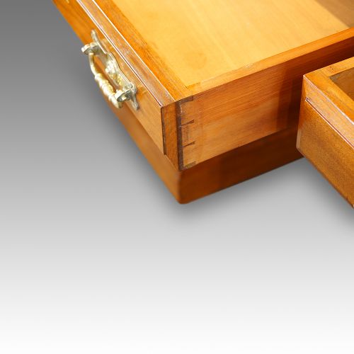 fig 1. Edwardian Maple & co walnut pedestal desk