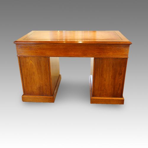 fig 3. Edwardian Maple & co walnut pedestal desk